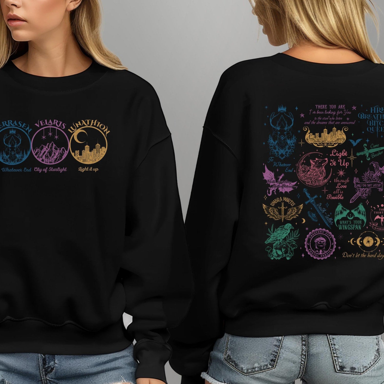 ACOTAR -  Throne of Glass Acotar Sweater, Darkness Claim Us Sweatshirt, Fireheart Shirt, Crescent City Hoodie, Throne of Glass Merch, Fan Sweatshirt