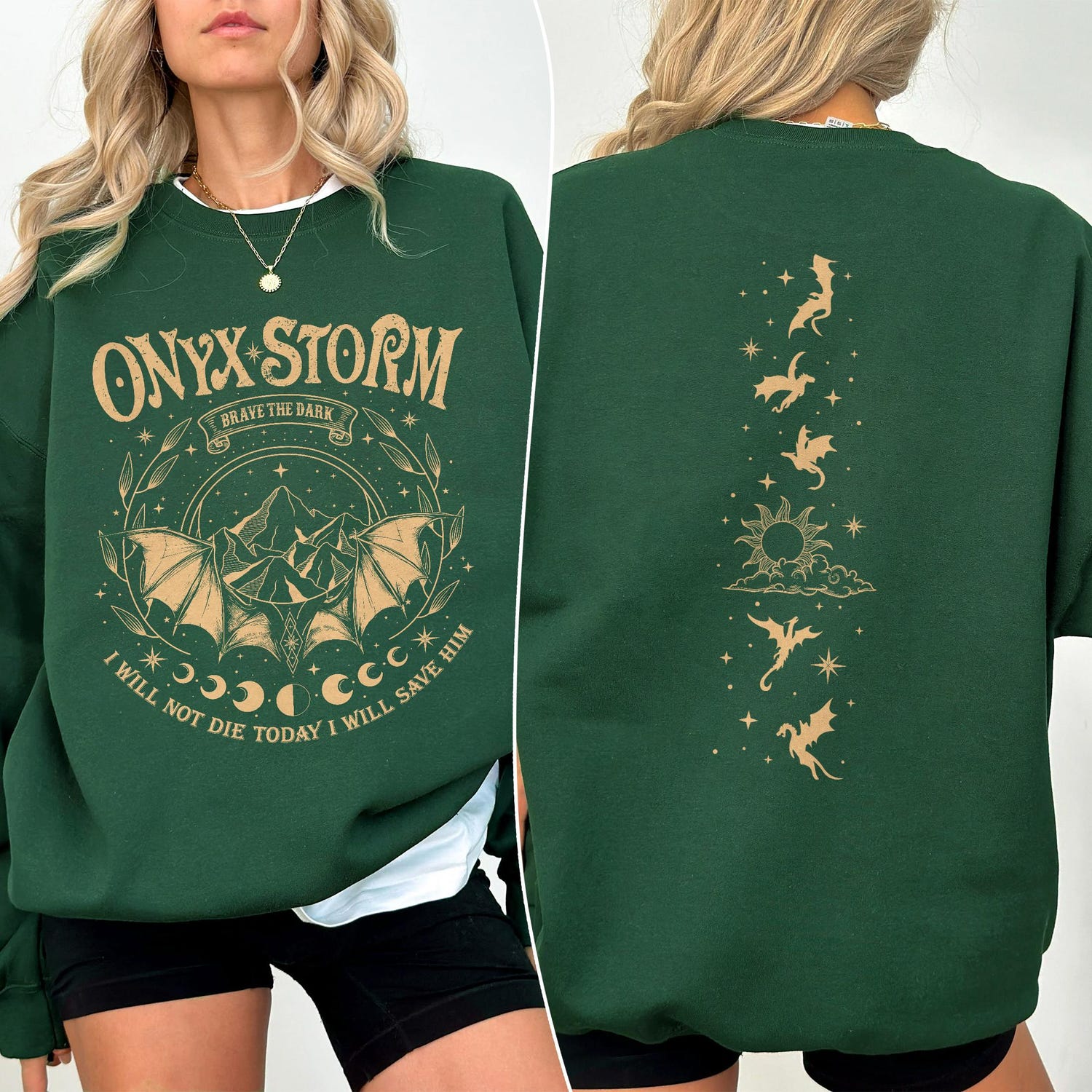 Fourth Wing -  Fourth Wing Series Sweatshirt, Onyx Storm Shirt, Violence Brave The Dark, Gift for Book Lovers, Dragon Rider Merch