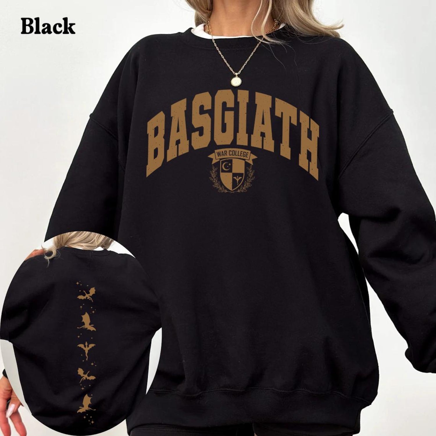 Fourth Wing -  Fourth Wing Double-Sided Sweater, Basgiath War College Shirt, Dragon Rider Sweatshirt, Bookish Sweater, Empyrean Series, Fourth Wing Shirt