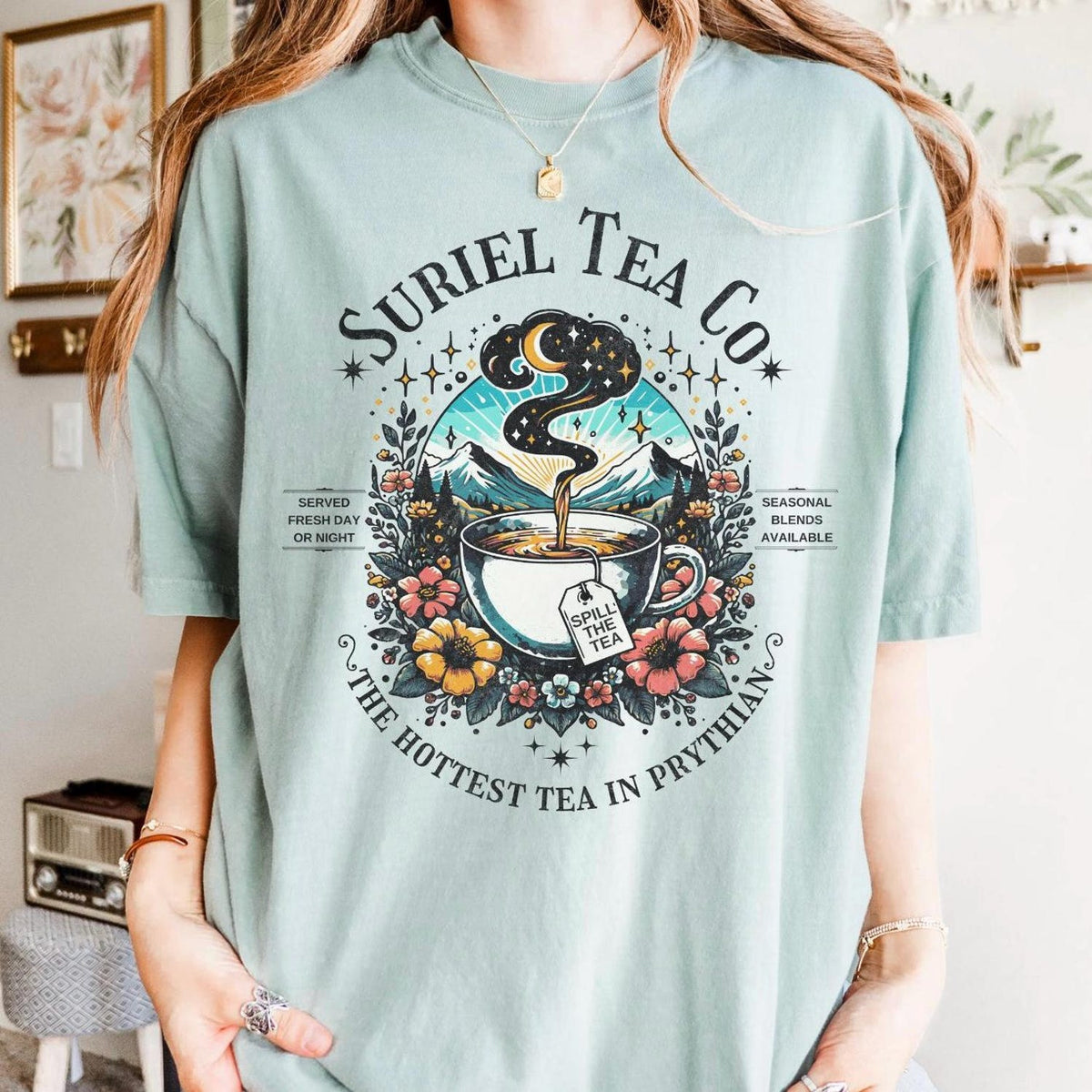 ACOTAR -  Suriel Tea Co Shirt, ACOTAR Suriel Tea Shirt, Velaris T-Shirt, A Court Of Thorns and Roses Shirt, SJM Merch, Bookish Shirt, Book Lover Gift