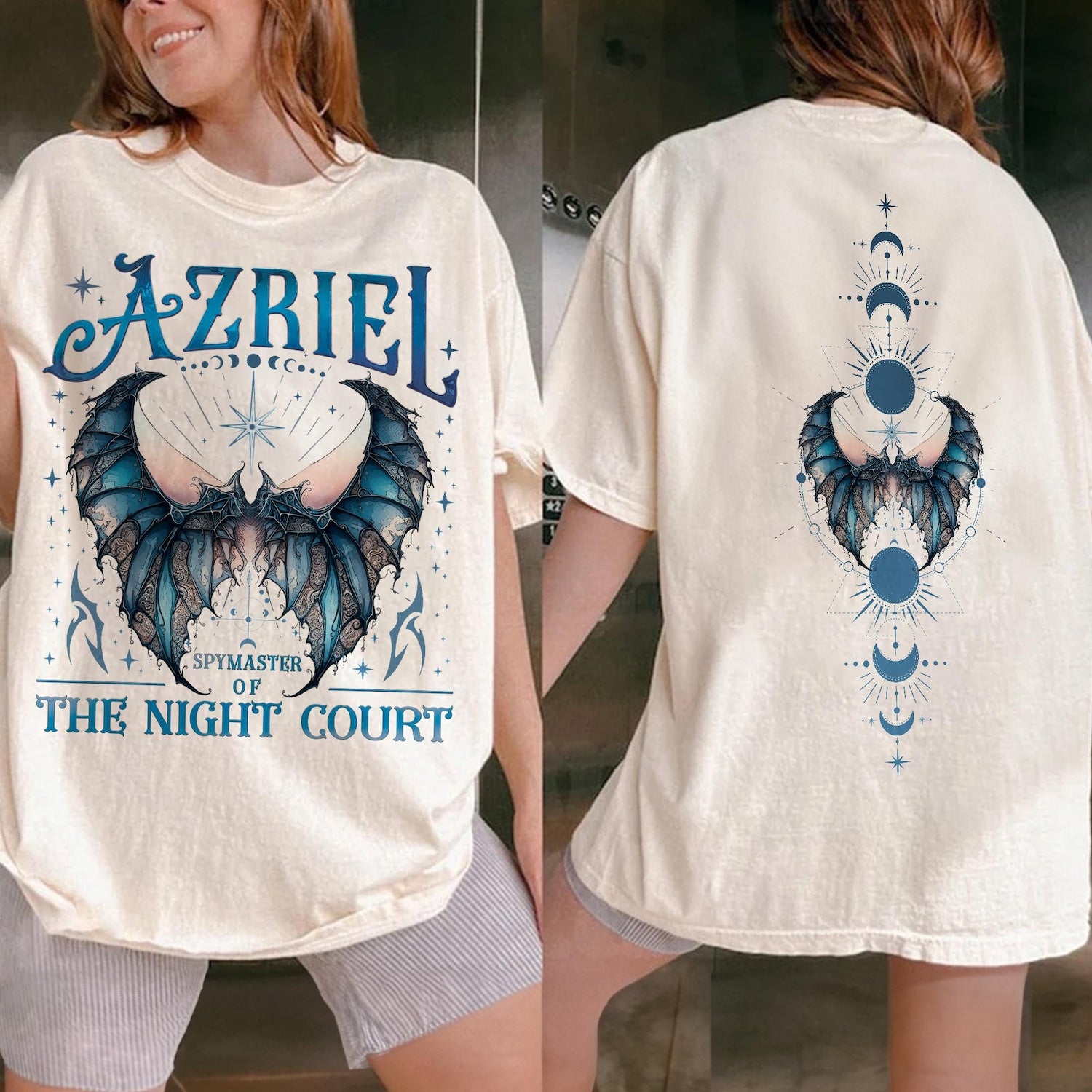 ACOTAR -  Azriel Comfort Color T-Shirt | Spymaster Of The Night Court T-Shirt | Bat Boys T-Shirt | Acotar T-Shirt | Court Crescent City