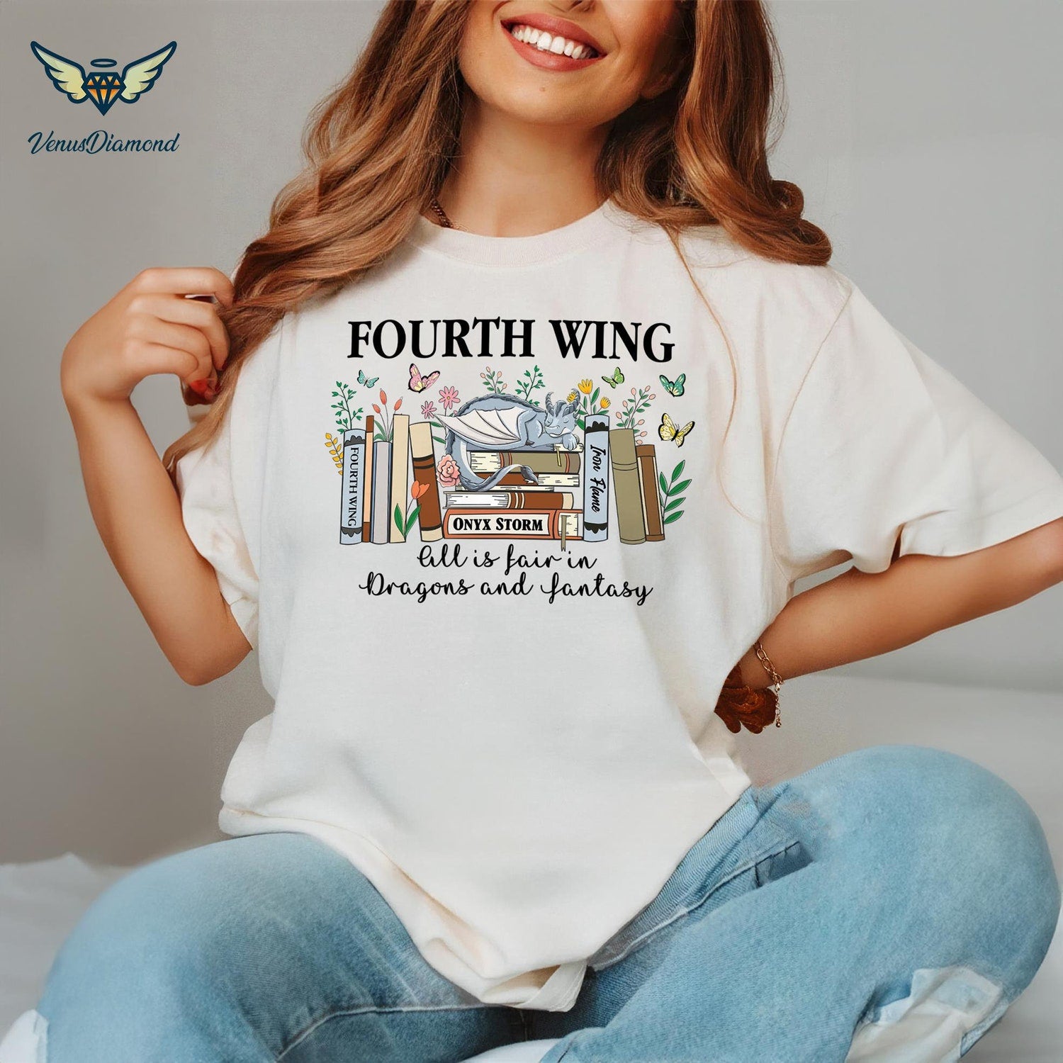 Fourth Wing -  Fourth Wing All's Fair In Dragons and Fantasy Shirt , Fourth Wing Shirt, Fourth Wing Merch Riorson, Onyx Storm Tee, Bookish Gift, Book Lover