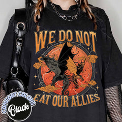 Fourth Wing -  We Do Not Eat Our Allies Comfort Colors Shirt, Fourth Wing Tee, Die or Fly Tee, Basgiath War College Tee, Book Lover Tee, Dragon Rider Tee