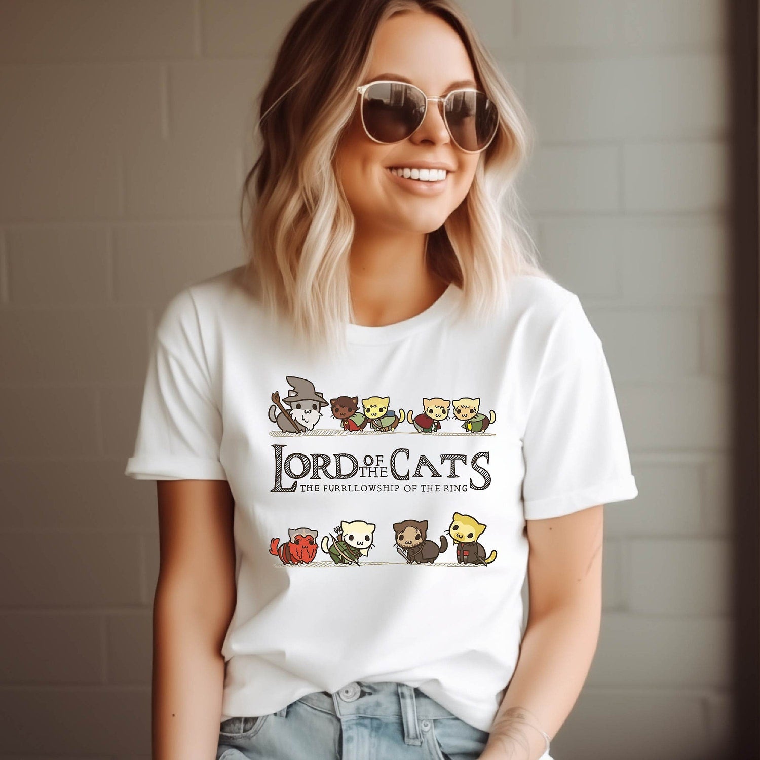 LOTR -  Lord Of The Cats Shirt, The Furrlowship of the Ring Shirt, Cat Owner Tee, Funny Cat Shirt, Cat Lover Shirt, Cute Cat Gift Shirt