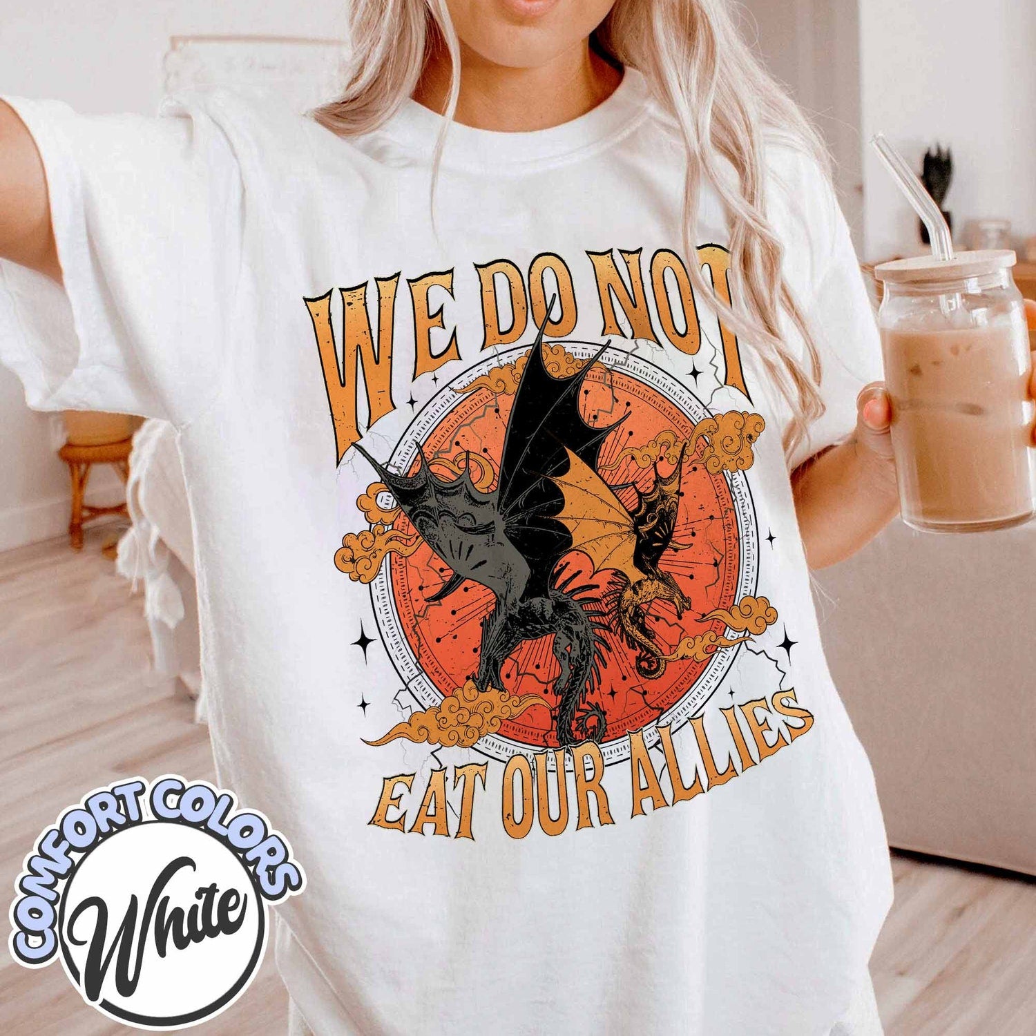 Fourth Wing -  We Do Not Eat Our Allies Comfort Colors Shirt, Fourth Wing Tee, Die or Fly Tee, Basgiath War College Tee, Book Lover Tee, Dragon Rider Tee