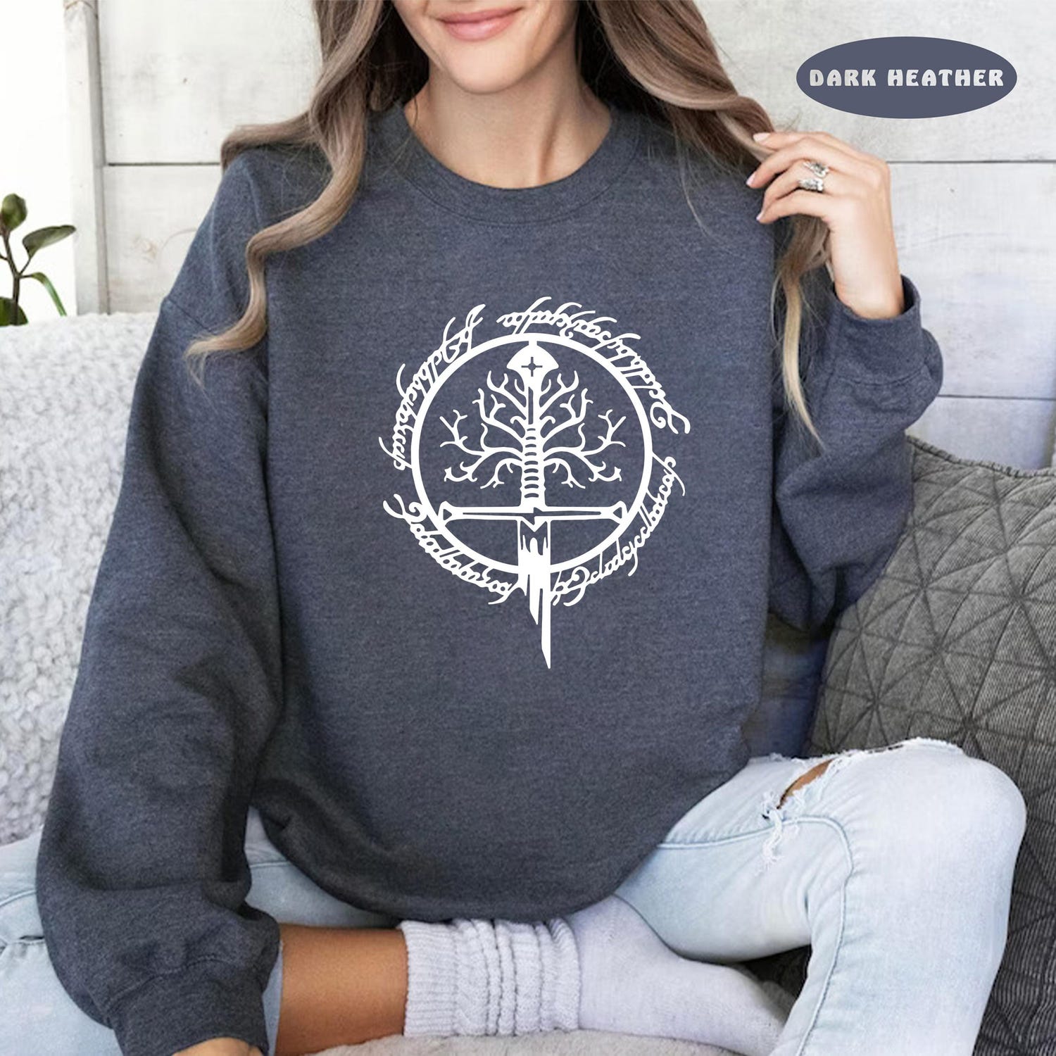 LOTR -  Tolkien Sweatshirt, Narsil Broken Blade Sweater, Lotr Crewneck, Lord of the Rings, LOTR FAN Nerdy Gift, Gifts for Book Lovers, LOTR Sword