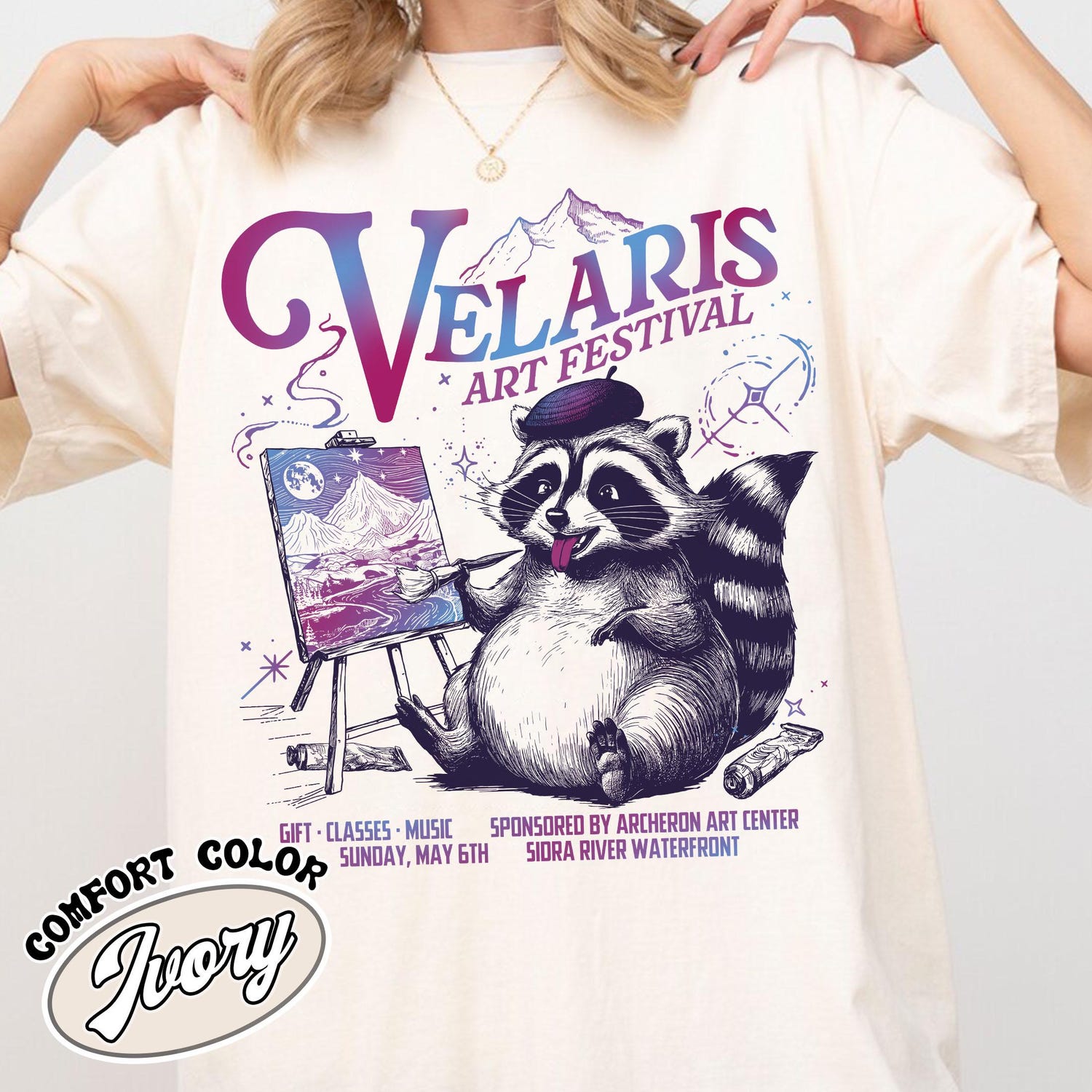 ACOTAR -  Velaris Art Festival Shirt,Velaris Acotar Shirt,Night Court,Feyre Archeron,Nesta,Rhysand,Raccoon Drawing Shirt,Bookish Shirt,Velaris Shirt