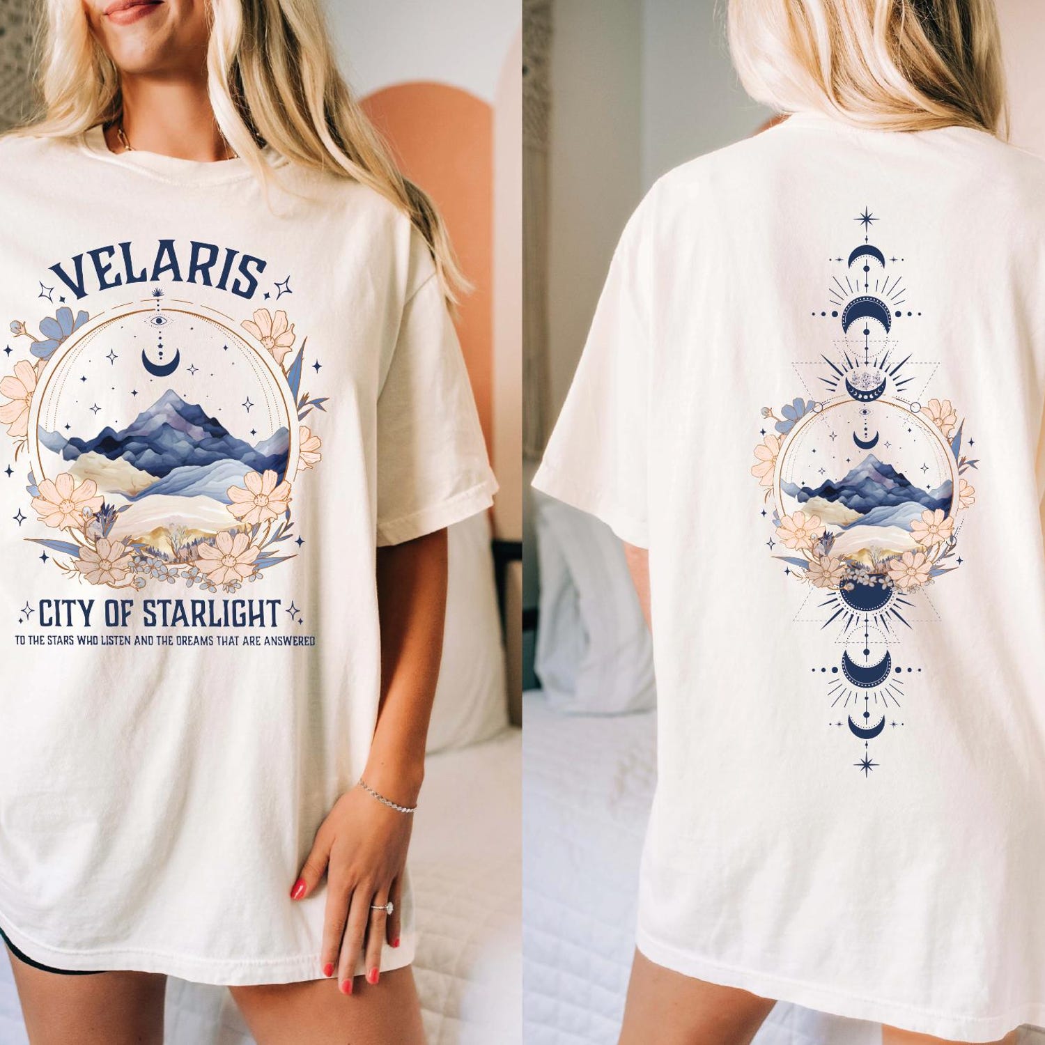 ACOTAR -  Velaris City Of Starlight Two-Sided Shirt, The Night Court TShirt, SJM Merch Shirt, Acotar Velaris ,Velaris Bookish VLB743