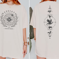 Fourth Wing -  Comfort Colors Basgiath War College Double-Sided, Fourth Wing Shirt, Bookish Shirt, Dragon Rider, Violet Sorrengail, Xaden Riorson, Quadrant