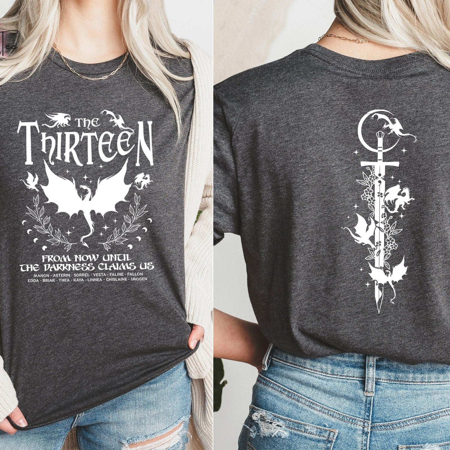 (TOG) -  The Thirteen Throne Of Glass T-Shirt, From Now Until The Darkness Claims Us Shirt, We Are The Thirteen Shirt, Book Lover Shirt,Bookish Shirt