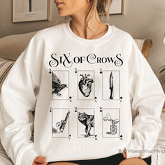 (SOC) -  Six Of Crows Sweatshirt, Kaz Brekker Shirt, Crooked Kingdom, Book Lovers Shirt, Inej Ghafa, Six Of CrowsShirt Gift For Fans