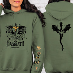 Fourth Wing -  Basgiath War College Sweatshirt, Fourth Wing Hoodie ,Dragon Rider, Violet Sorrengail,Xaden Riorson, Fly or Die,Riders Quadrant,Rebecca Yoros