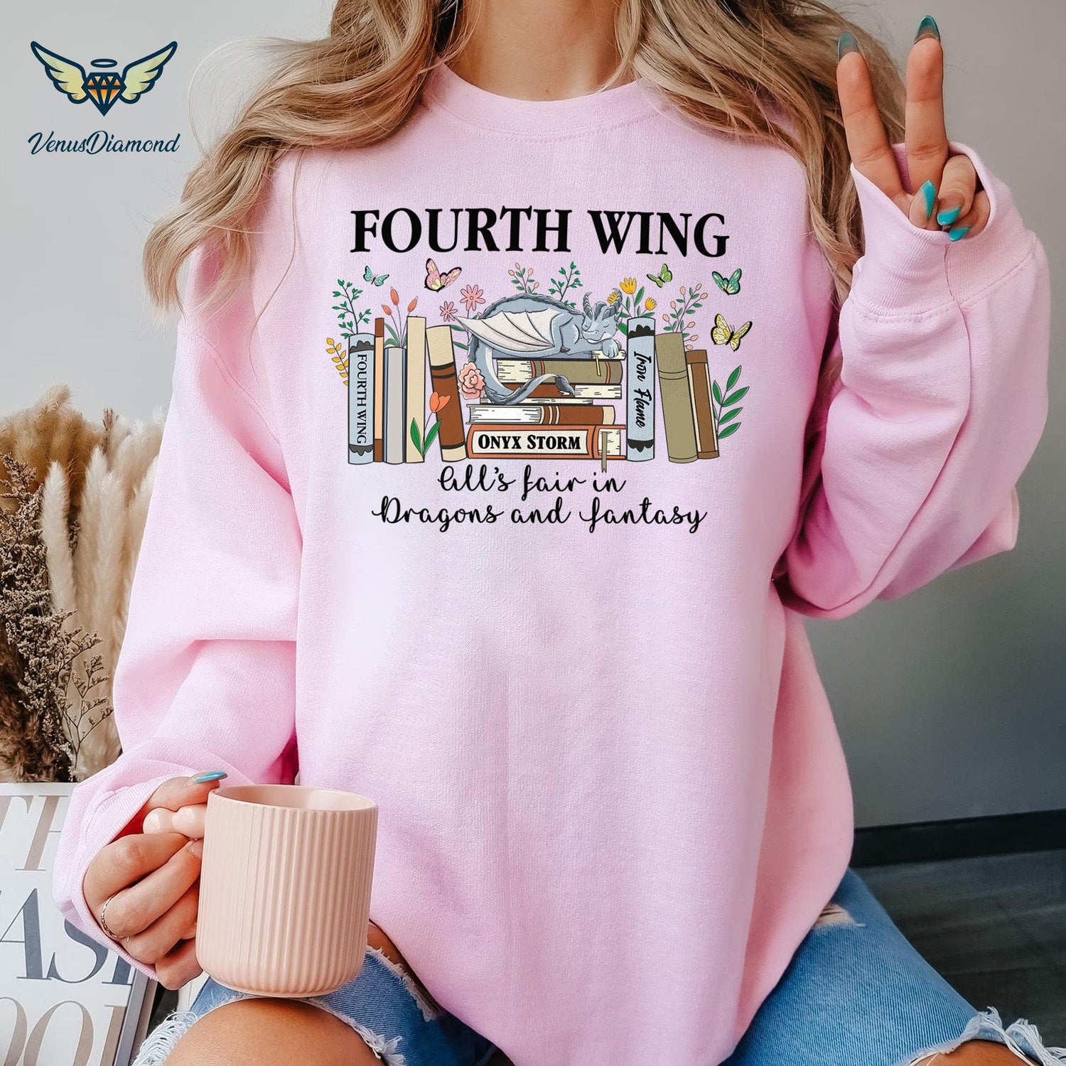 Fourth Wing -  Fourth Wing All's Fair In Dragons and Fantasy Shirt , Fourth Wing Shirt, Fourth Wing Merch Riorson, Onyx Storm Tee, Bookish Gift, Book Lover