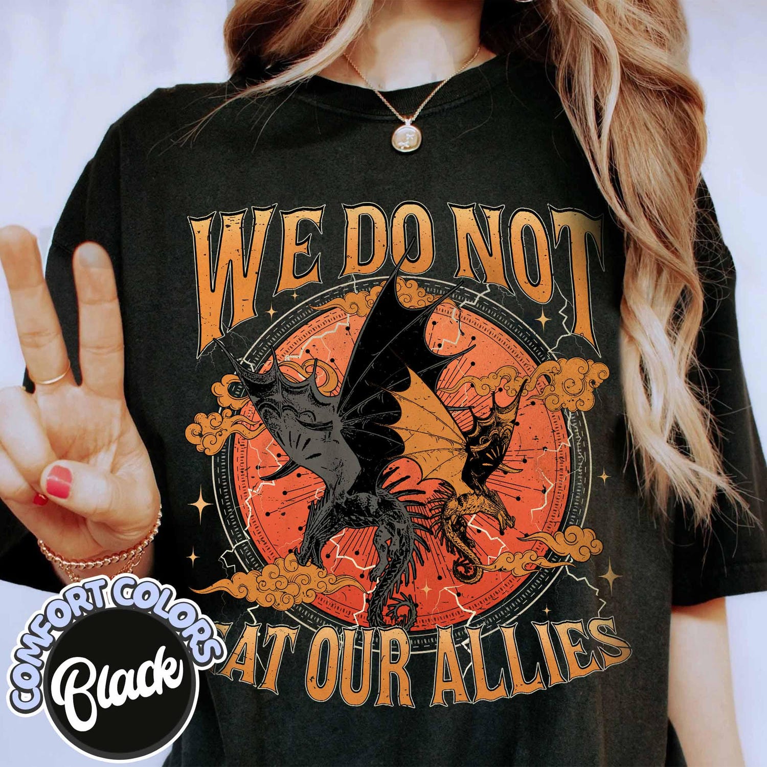 Fourth Wing -  We Do Not Eat Our Allies Comfort Colors Shirt, Fourth Wing Tee, Die or Fly Tee, Basgiath War College Tee, Book Lover Tee, Dragon Rider Tee