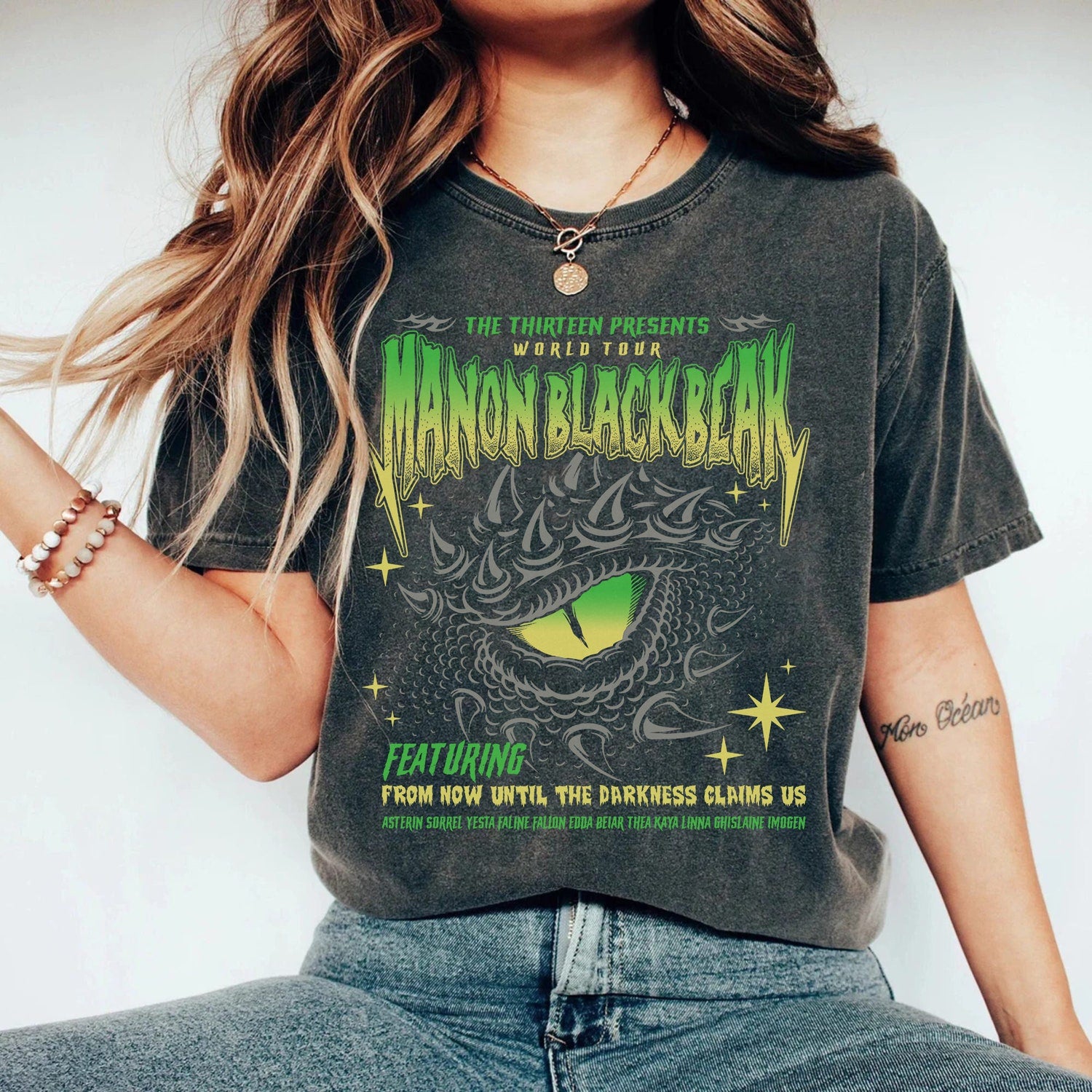 (TOG) -  Manon Blackbeak Throne of Glass Shirt, The Thirteen Shirts, ACOTAR Crescent City, From Now Until The Darkness Claims Us Tee,  Bookish Gift