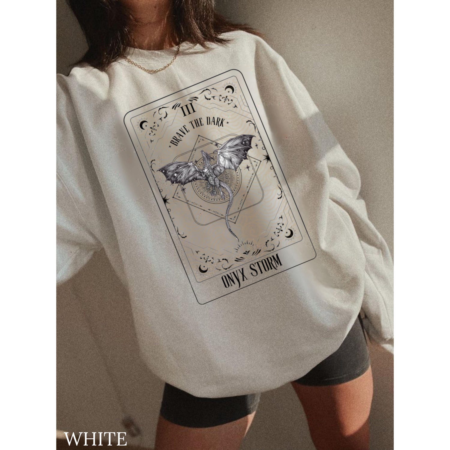 Fourth Wing -  Onyx Storm Sweatshirt  Fourth Wing Merch Fantasy Book Lover Gift Bookish Merch Romantasy Readers Violet Sorrengail Xaden Riorson Torot Card