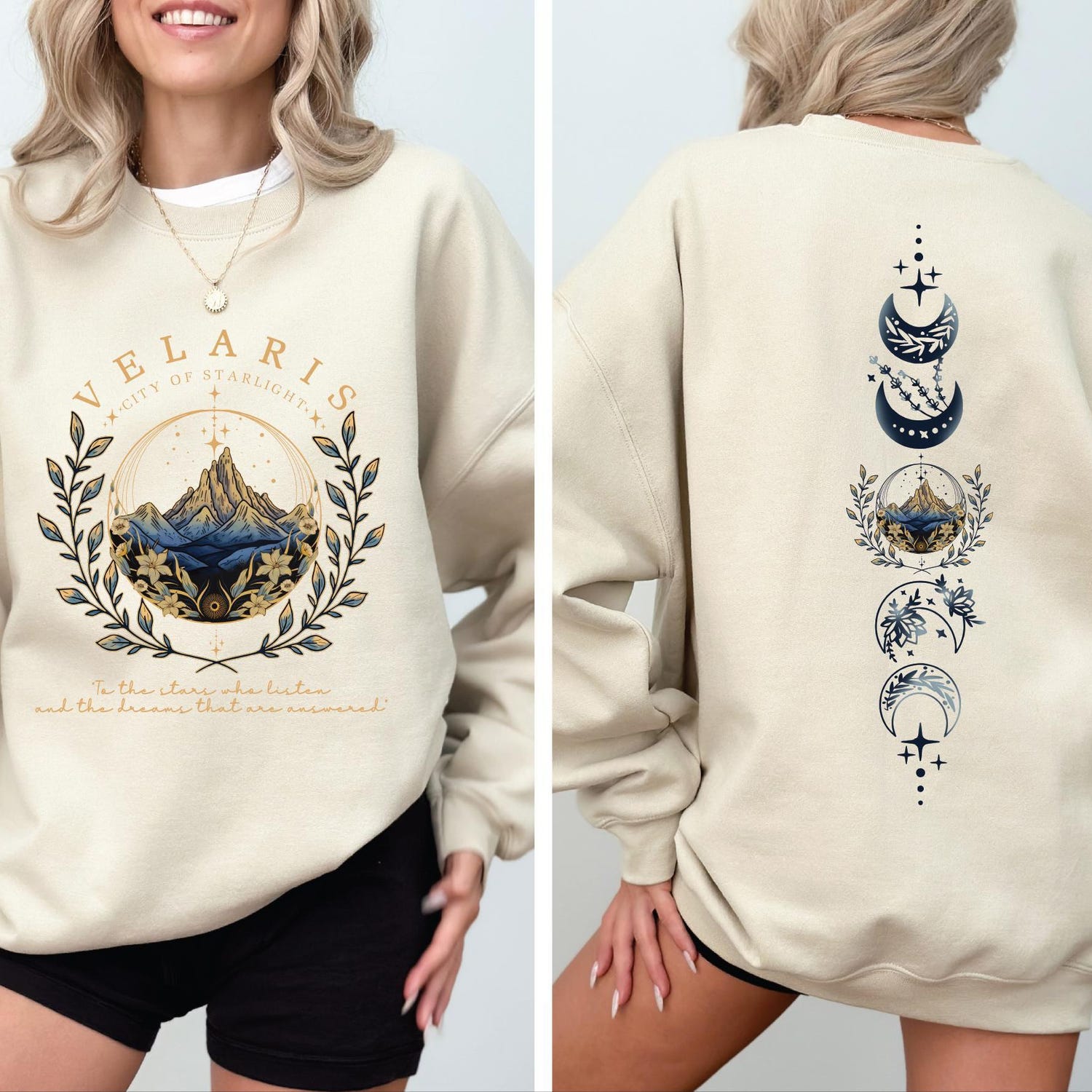 ACOTAR -  Velaris City Of Starlight Sweatshirt, Tog,  The Night Court, SJM Merch Sweater, Acotar Velaris Sweatshirt Court of Dreams Velaris Bookish BP