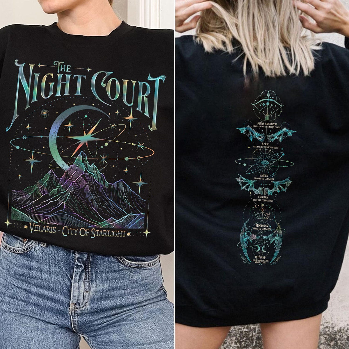 ACOTAR -  Velaris The Night Court Acotar Shirt Sweatshirt Hoodie, Velaris The Night Court, Court Of Dreams Shirt, Inner Circle Acotar Tee, SJM Bookish