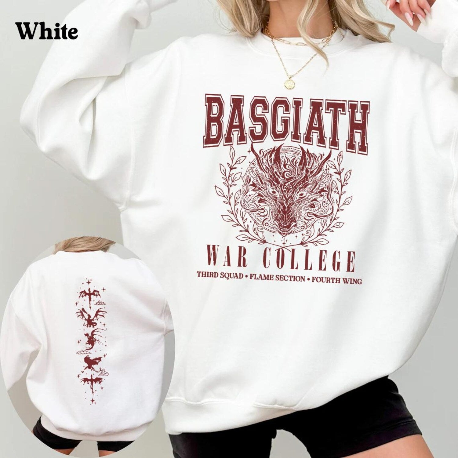 Fourth Wing Dragon Sweater, Basgiath War College Shirt, Dragon Rider Sweatshirt, Bookish Sweater, Empyrean Series, Fourth Wing Shirt