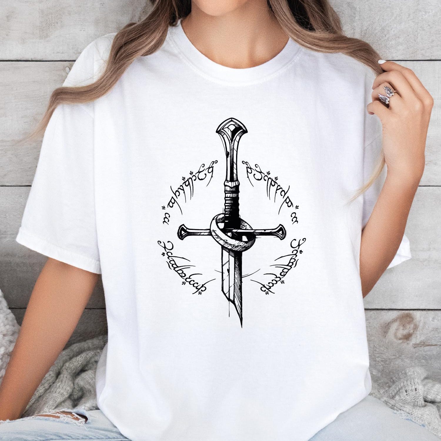 LOTR -  Tolkien Shirt, Narsil Broken Blade Shirt, Lotr Tee, Lotr Fan Nerdy Gift, Gifts for Book Lovers, Lotr Sword