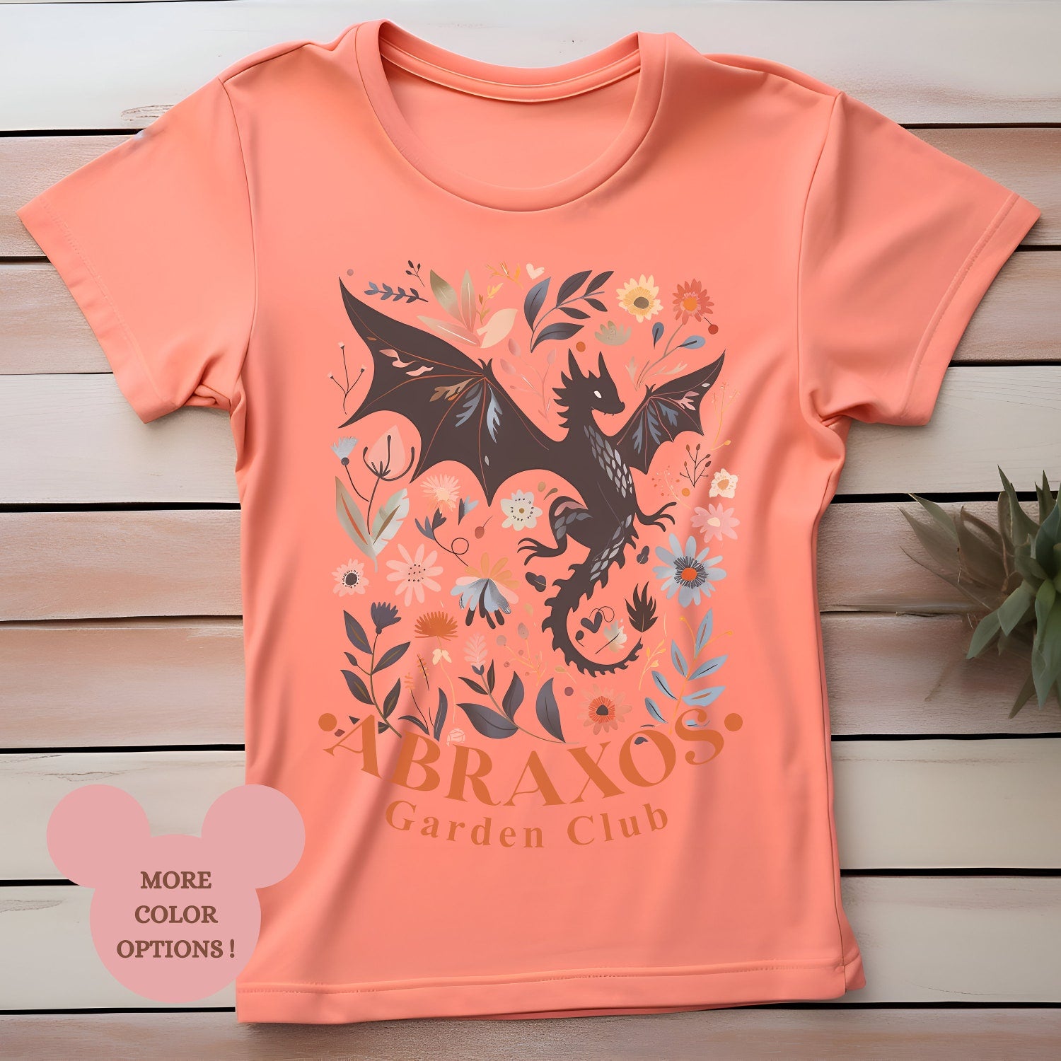 (TOG) -  Abraxos Flower Shirt, Throne Of Glass, Dragon Rider Shirt, Fourth Wing Merch Dragon, Sarah J Maas Merch, Acotar Merch, Literature Shirt