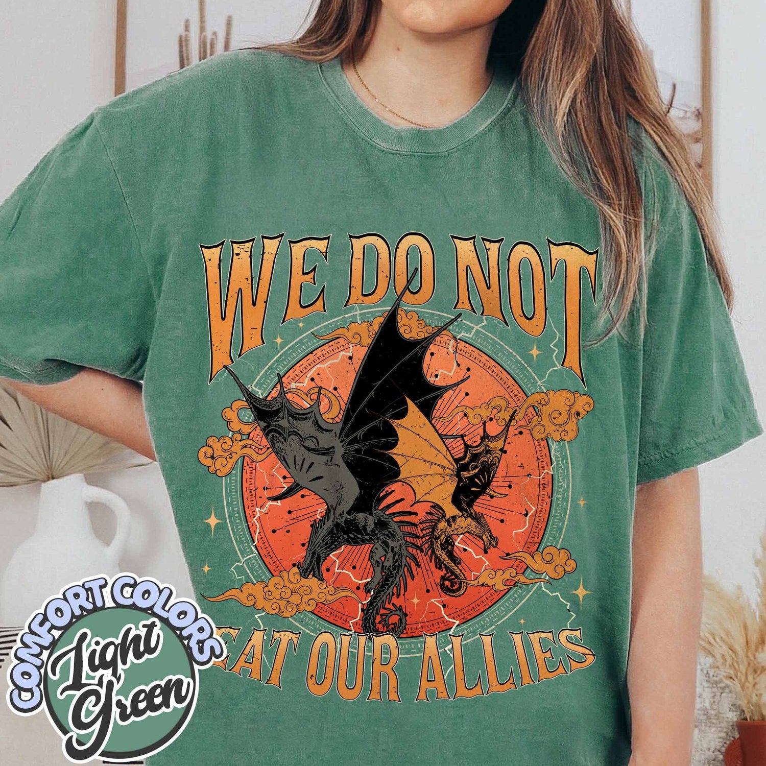 Fourth Wing -  We Do Not Eat Our Allies Comfort Colors Shirt, Fourth Wing Tee, Die or Fly Tee, Basgiath War College Tee, Book Lover Tee, Dragon Rider Tee