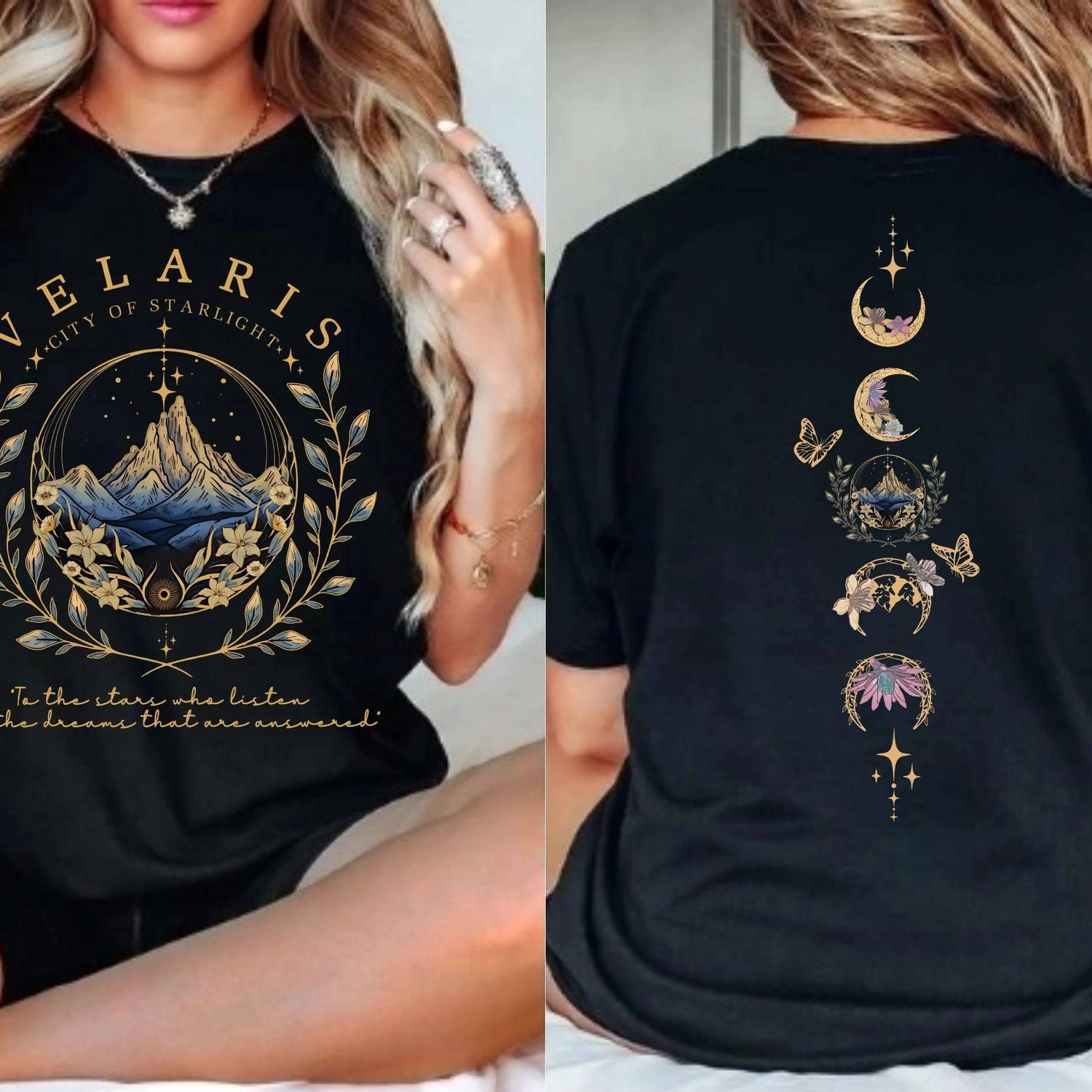 ACOTAR -  Velaris City Of Starlight Two-Sided Shirt, The Night Court, SJM Merch Shirt,  Acotar Velaris TShirt, Court of Dreams, Velaris Bookish, LT171