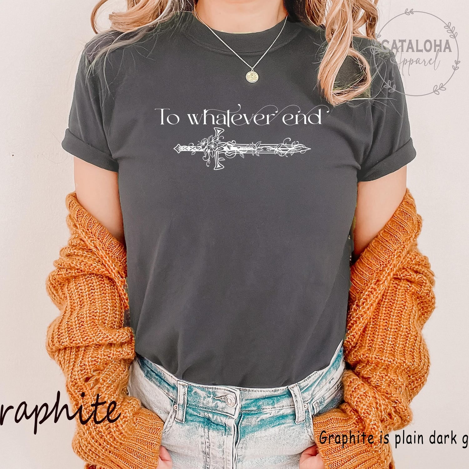 (TOG) -  To Whatever End Throne Of Glass, TOG Flower Aelin Quote sweatshirt, The Thirteen Shirt, Throne Of Glass sweater, Fireheart Shirt, SJM merch