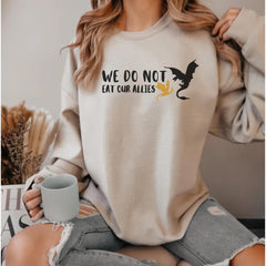 Fourth Wing -  The Fourth Wing Sweatshirt | Comfort Colors | We Do Not Eat Our Allies | Tairn & Andarna, Dragon Lover Shirt, Basgiath War College, Bookish