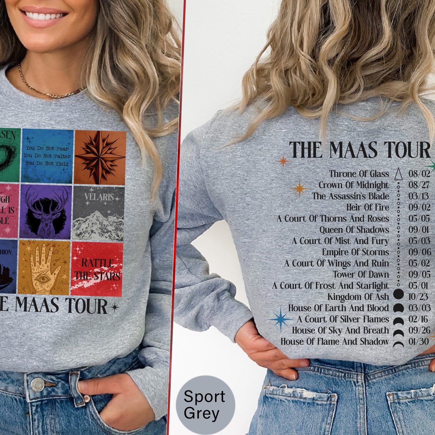 (TOG) -  Sarah J. Maas Eras Tour Sweatshirt, Throne of Glass Merch, Fantasy Inspired, Magic Tour Sweat, Velaris, Terrasen Crescent City Shirt -TC035