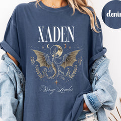 Xaden Riorson Wing Leader T-Shirt Comfort Colors�, Xaden Fourth Wing Shirt, Fourth Wing Iron Flame Onyx Storm, Fantasy Bookish Merch