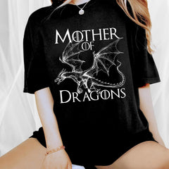 (SOC) -  Mother of Dragons Comfort Colors Shirt, Fantasy Dragon Bookish Shirt, Book Lover Shirt for Mom, Funny Mom Shirt, Fantasy Book Lover Shirt