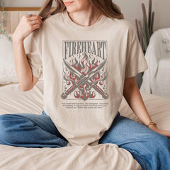 ACOTAR -  Fireheart T-Shirt - Fantasy Book Lover Graphic Tee - Perfect Gift for ACOTAR Fans