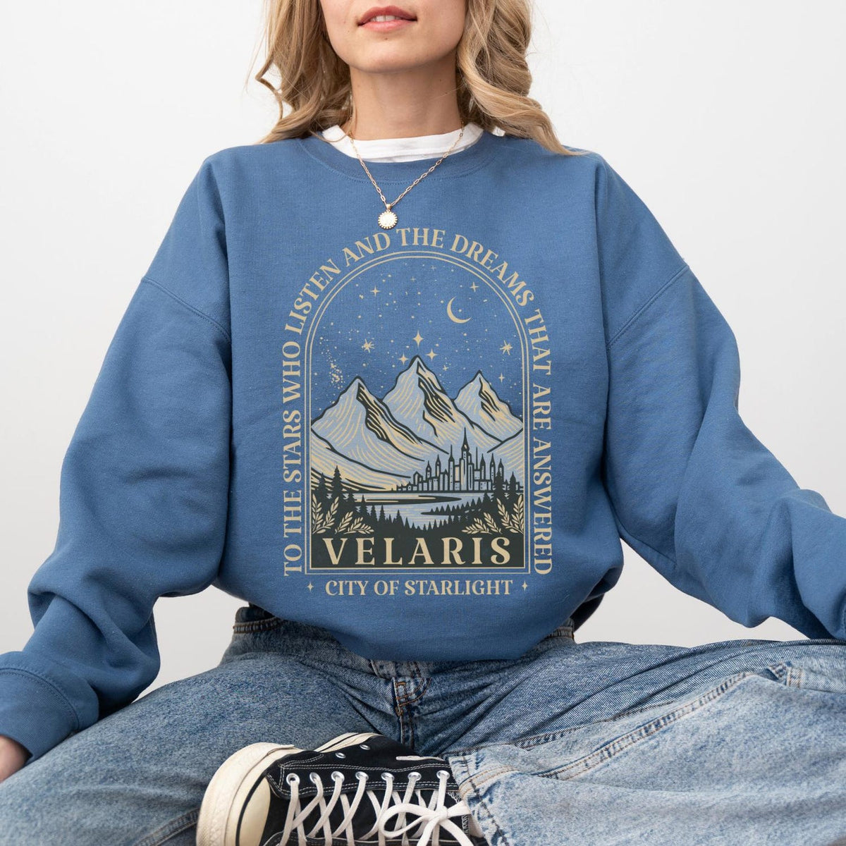 ACOTAR -  Velaris Acotar Sweatshirt, City of Starlight Sweater, The Night Court Crewneck, Bookish Gift, SJM Merch, To the Stars Who Listen T-Shirt