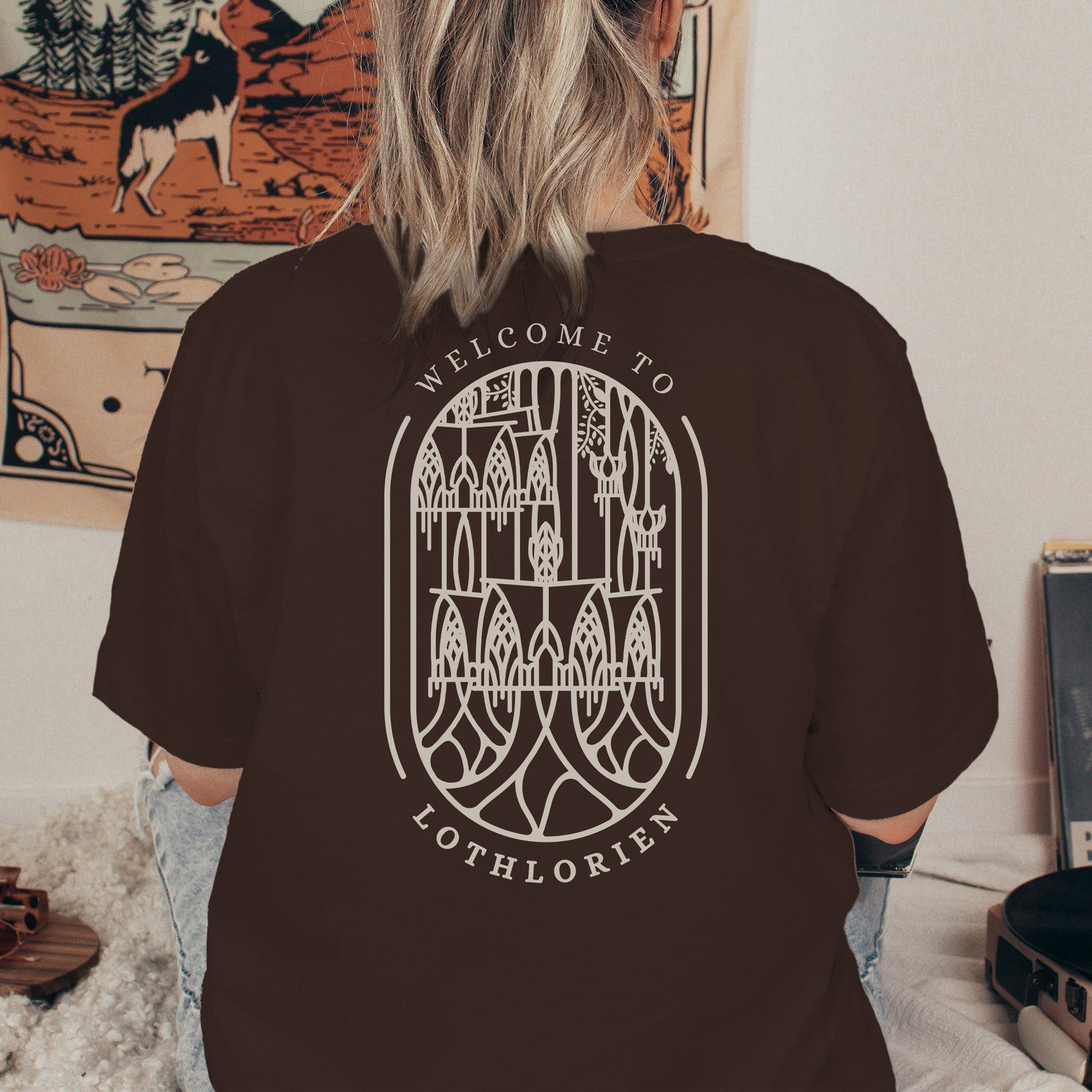 LOTR -  Lothlorien Shirt, Lady of the Wood, Fantasy JRR Tolkien Book Lover Gift, Legolas Elven Shirt, Geek Gift, Hobbitcore