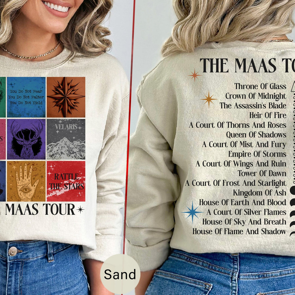 (TOG) -  Sarah J. Maas Eras Tour Sweatshirt, Throne of Glass Merch, Fantasy Inspired, Magic Tour Sweat, Velaris, Terrasen Crescent City Shirt -TC035