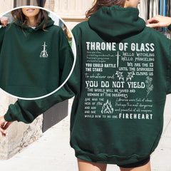 (TOG) -  Throne of Glass Sweatshirt, OFFICIALLY LICENSED Sarah J Maas Merch TOG Hoodie Fireheart gift To Whatever End T-shirt The thirteen shirt