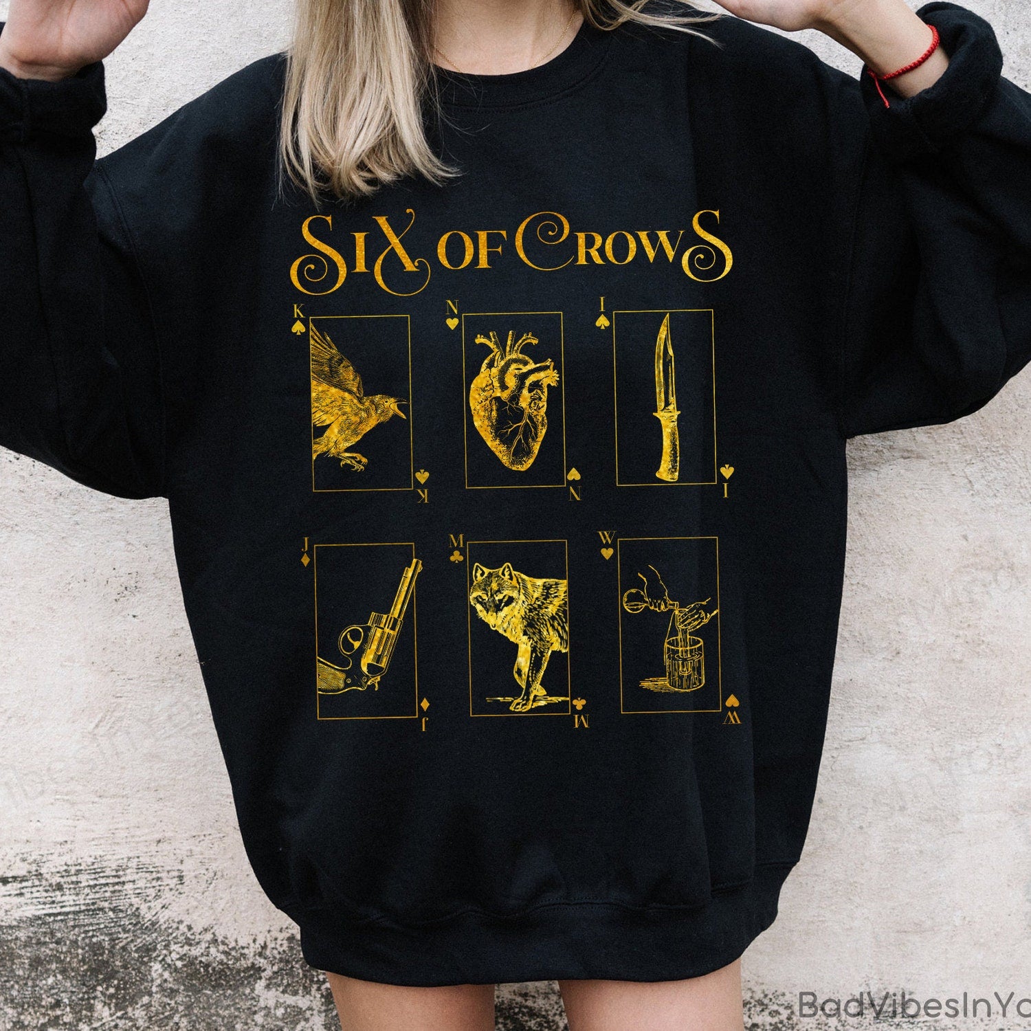 (SOC) -  Six Of Crows Sweatshirt, Kaz Brekker Shirt, Crooked Kingdom, Book Lovers Shirt, Inej Ghafa, Six Of CrowsShirt Gift For Fans