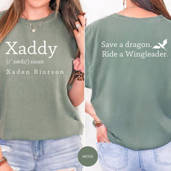 Fourth Wing -  Xaddy Shirt Xaden Fourth Wing Iron Flame Sweatshirt Xaden Basgiath War College For Book Lover Dragon Rider Violet Sorrengail Rebecca Yarros