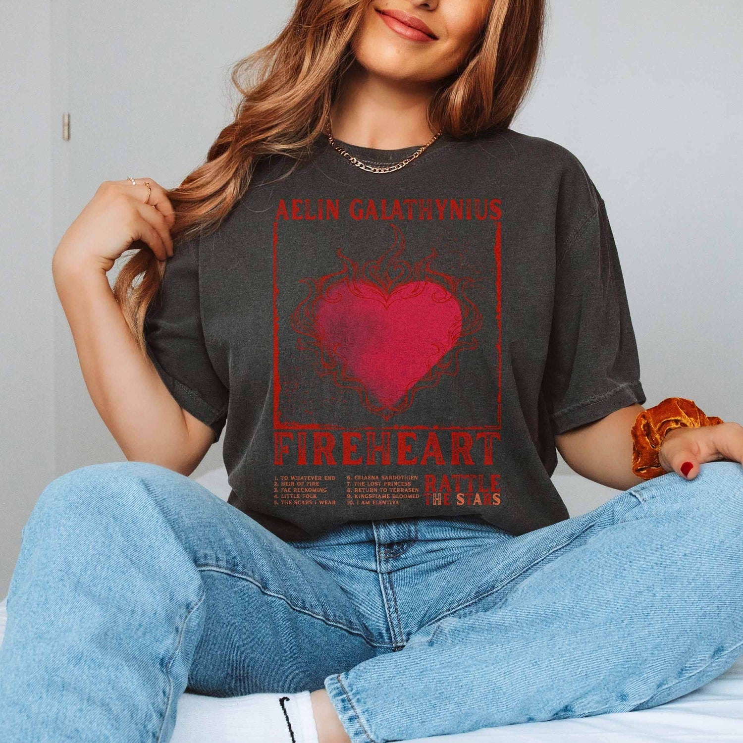 (TOG) -  Fireheart Shirt, Aelin Galathynius Shirt, Throne Of Glass Tee, Terrasen Shirt, The Thirteen, Book Lover T-Shirt, SJM Comfort Colors� Gift