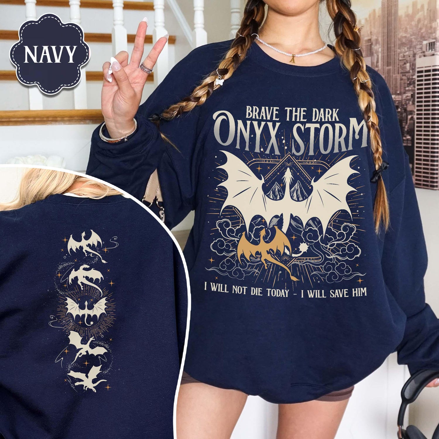 Fourth Wing -  Onyx Storm Sweatshirt, Fourth Wing Series Shirt, Violet Sorrengail Shirt, Fourth Wing Shirt, Basgiath War College,I Will Save Him Sweatshirt