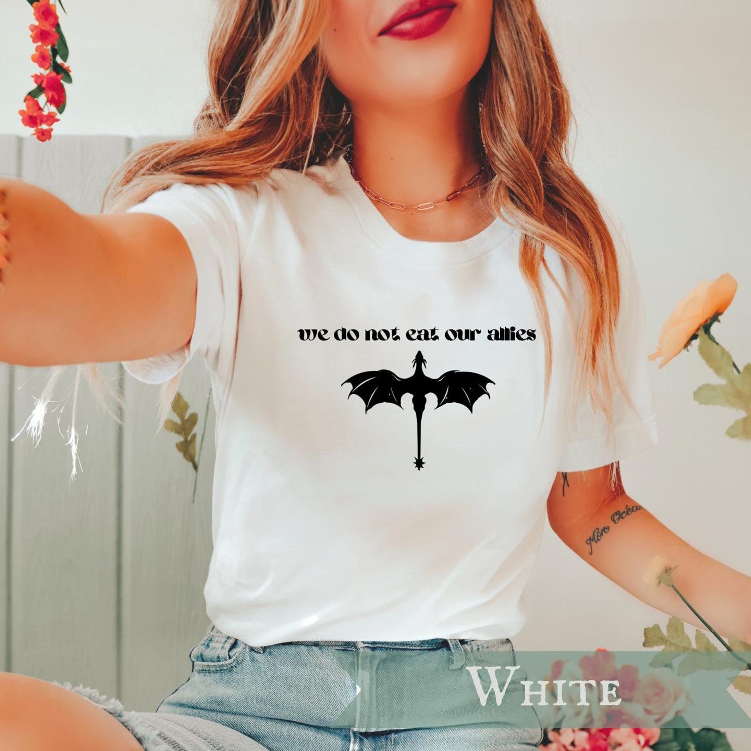 Fourth Wing -  We Do Not Eat Our Allies Fourth Wing Bookish Unisex Tee Original Hand Drawn Tshirt