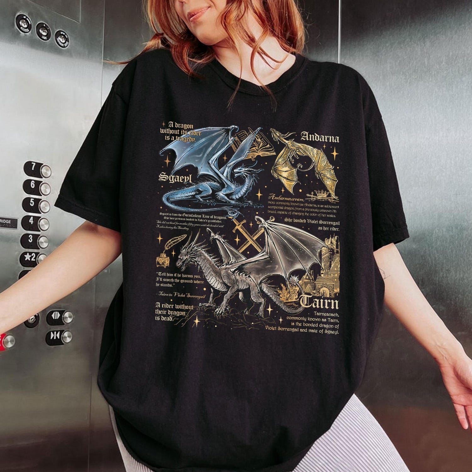 Fourth Wing -  Fourth Wing Dragon Sweatshirt, Tairn Andarna Sgaeyl Dragon T Shirt, Dragon Rider Tee, Basgiath War College Crewneck, Bookish Gift for Reader