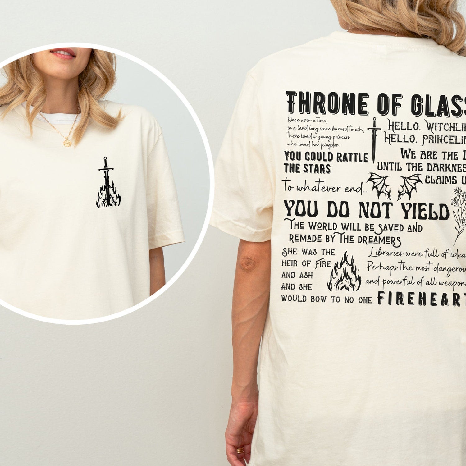 (TOG) -  Throne of Glass Sweatshirt, OFFICIALLY LICENSED Sarah J Maas Merch TOG Hoodie Fireheart gift To Whatever End T-shirt The thirteen shirt