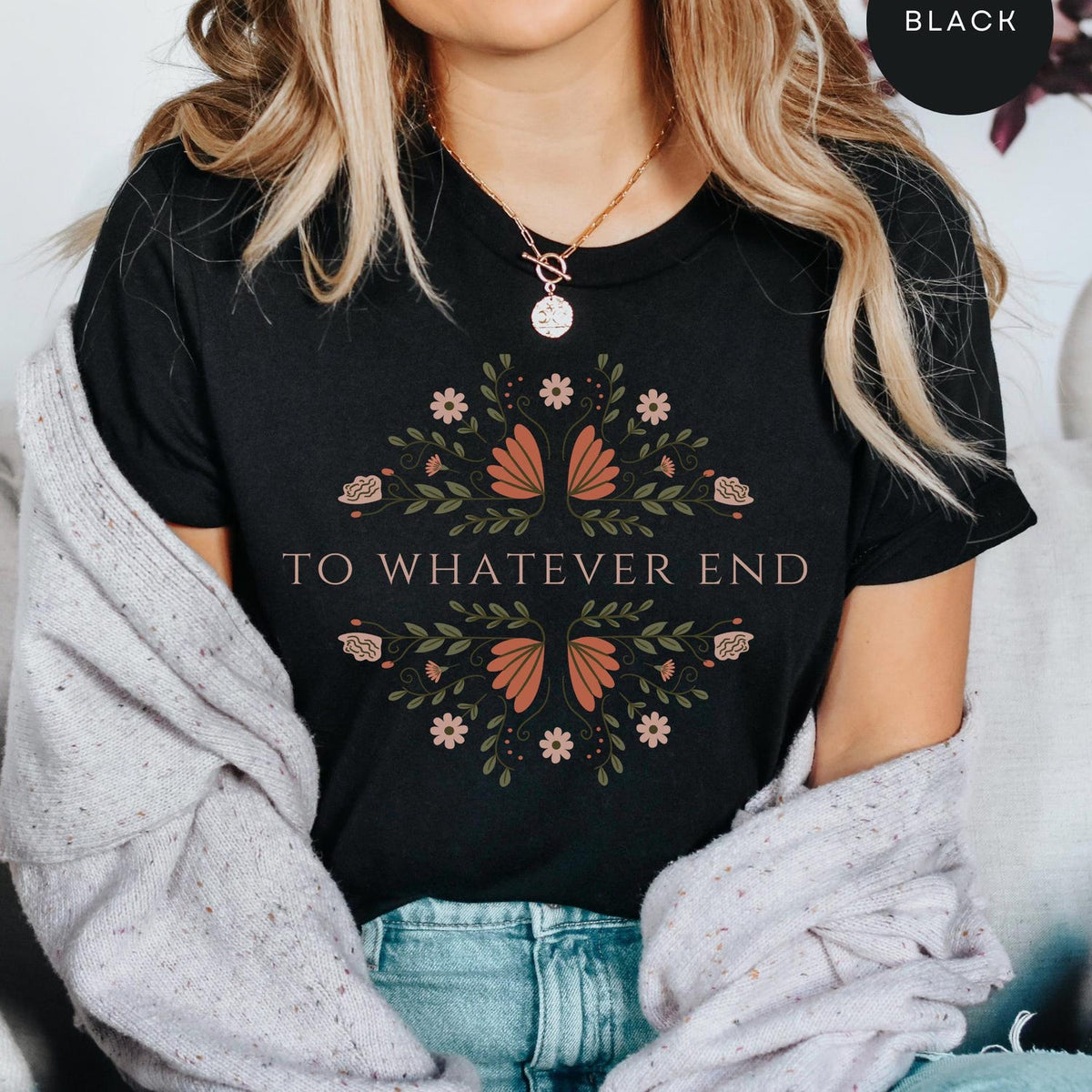 (TOG) -  Licensed To Whatever End Throne Of Glass Flower Aelin Quote sweatshirt, The Thirteen Shirt, Gift for her, Throne of Glass Tee, SJM Shirt