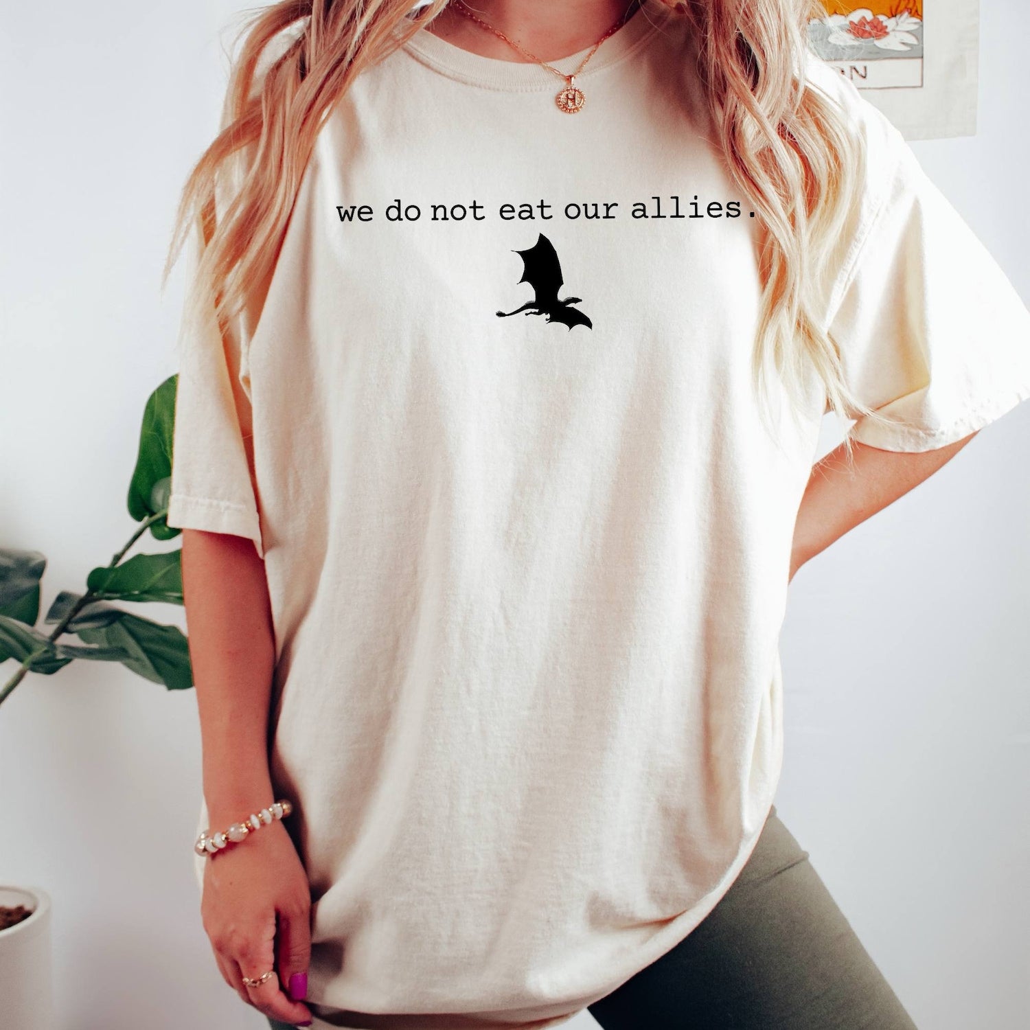 Fourth Wing -  Comfort Colors Shirt, We Do Not Eat Our Allies Tee, Fourth Wing Shirt, Dragon Woman Shirt, Basgiath War College Tee, Book Lover Girl Shirt