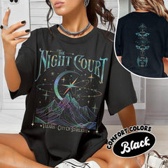 ACOTAR -  Velaris The Night Court Acotar 2 Sided Comfort Colors Shirt, Velaris The Night Court Shirt, Court Of Dreams, Inner Circle Acotar Tee