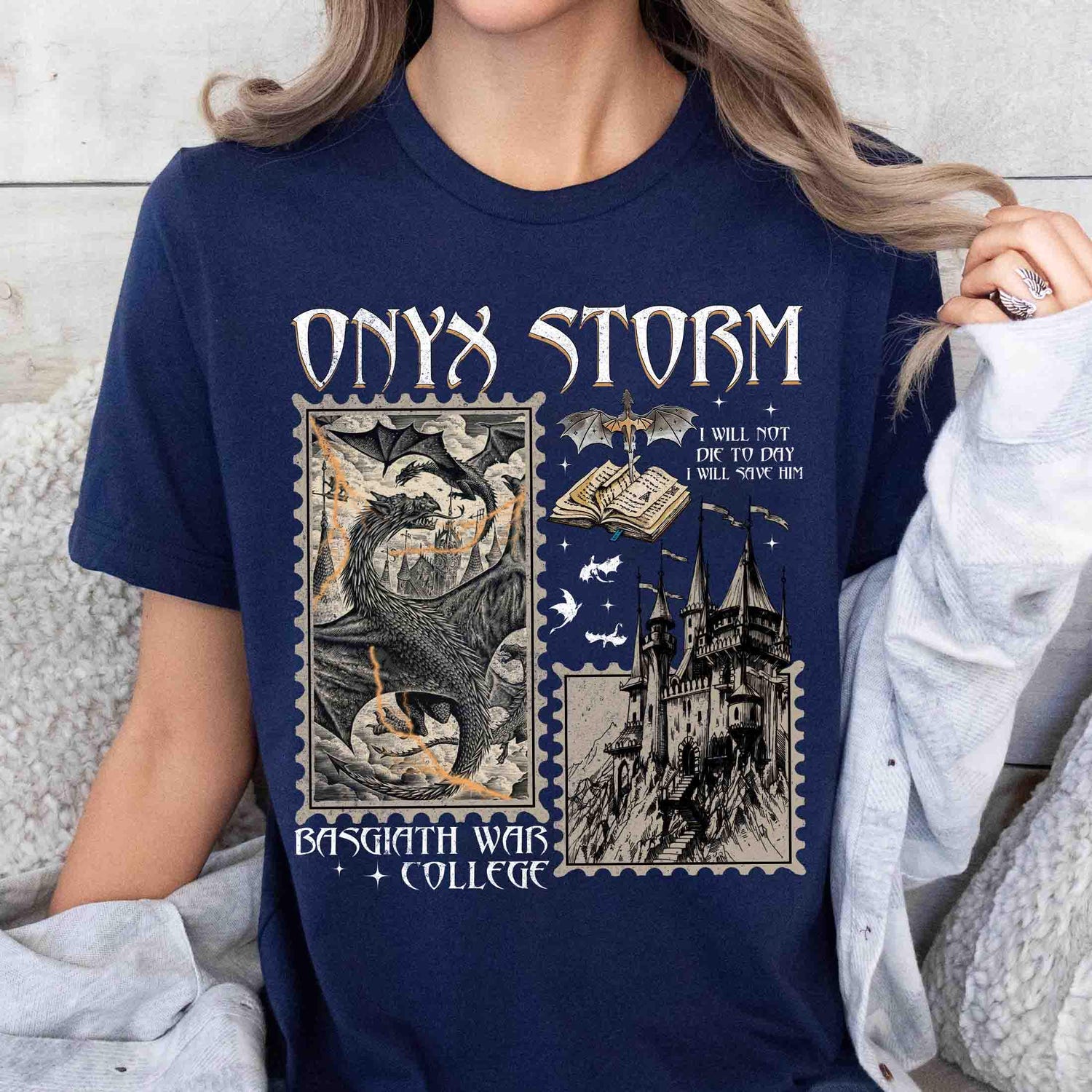 Fourth Wing -  Fourth Wing Series Shirt, Onyx Storm Shirt, Basgiath War College, I Will Save Him, Dragon Lover Shirt, Fantasy Bookish Gift, Fourth Wing