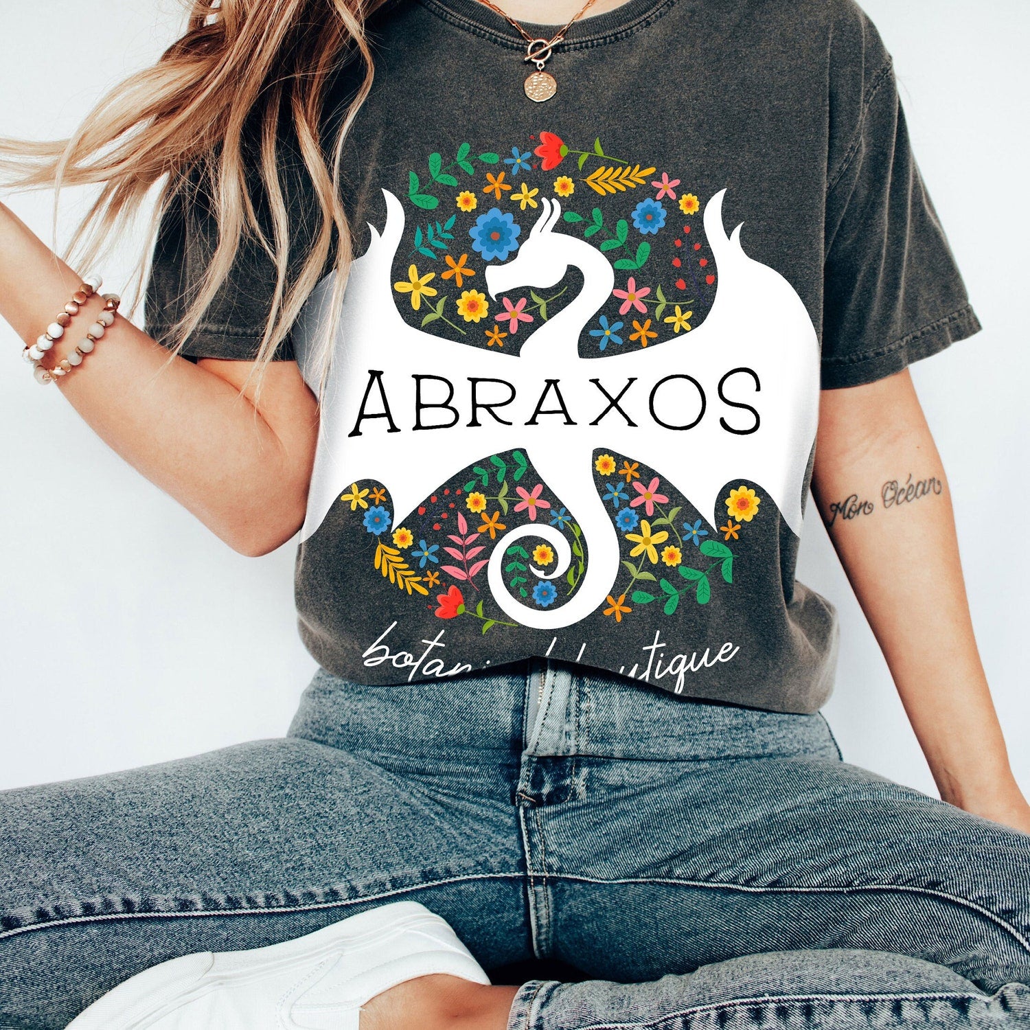 ACOTAR -  Abraxos Botanical Boutique Shirt, Velaris Shirt, Rhysand Shirt, Crescent City T shirt, Sarah J Maas Shirt, Comfort Colors� SJM, ACOTAR Shirt