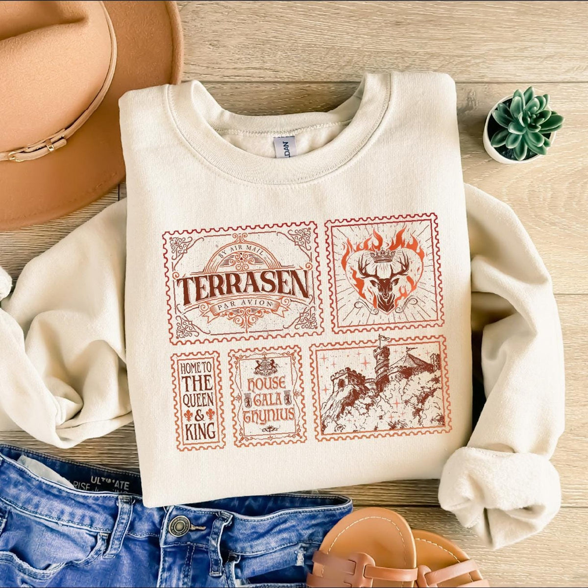 (TOG) -  Terrasen Shirt, Aelin Galathynius Fireheart Tee, Throne Of Glass Sweater, Kingsflame The Thirteen Hoodie, Book Lover Xmas Gift